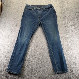 Levi's 511 Jeans Men 34x32 Blue Cotton Denim Straight Leg Faded Workwear Travel